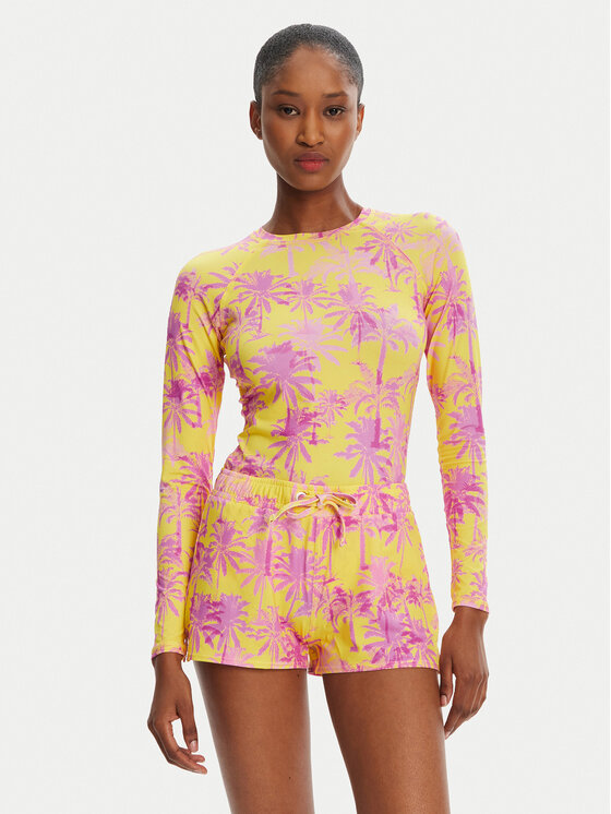 Banana Moon Banana Moon Plážové šortky Tiwi Print JWF22 Žlutá Regular Fit