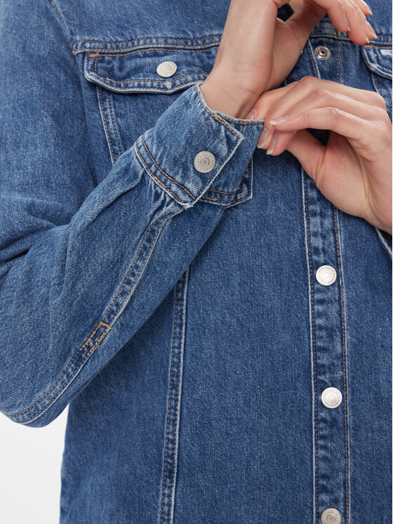 Tommy Jeans Tommy Jeans Jeans haljina Aline Ls Dress Ah5032 Ext DW0DW17542 Plava Regular Fit