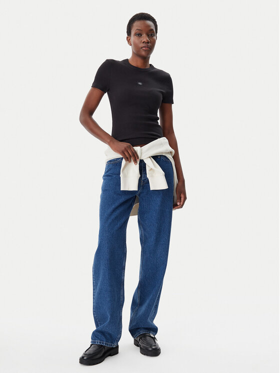 Calvin Klein Jeans Calvin Klein Jeans Póló J20J225245 Fekete Slim Fit