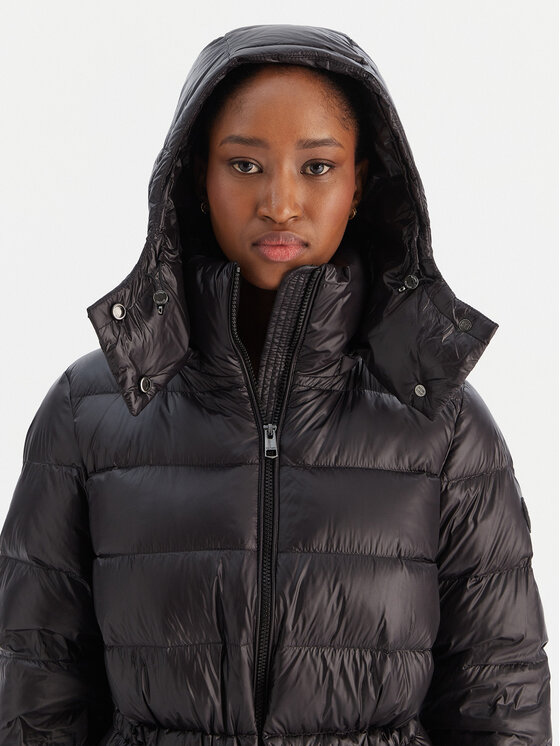 Tommy Hilfiger Tommy Hilfiger Pūkinė striukė Gloss WW0WW47355 Juoda Regular Fit