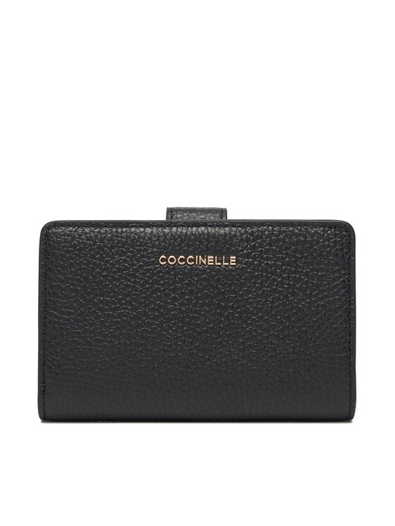 Coccinelle Duży Portfel Damski MW5 Metallic Soft E2 MW5 11 E7 01 Czarny