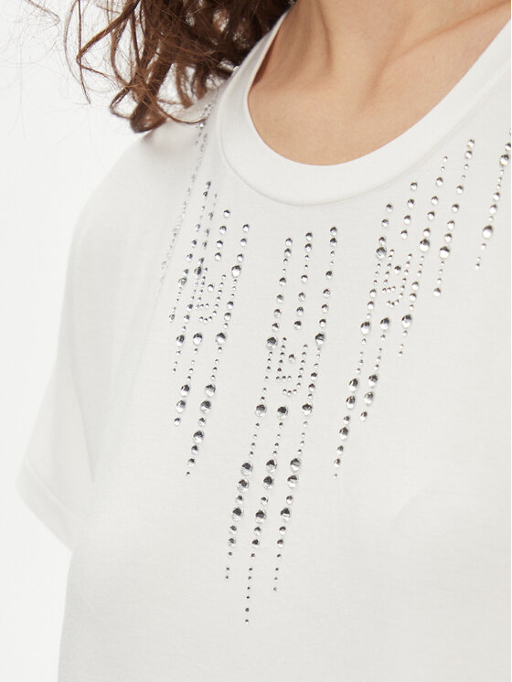 Liu Jo Liu Jo T-Shirt TA4194 JS360 Écru Regular Fit