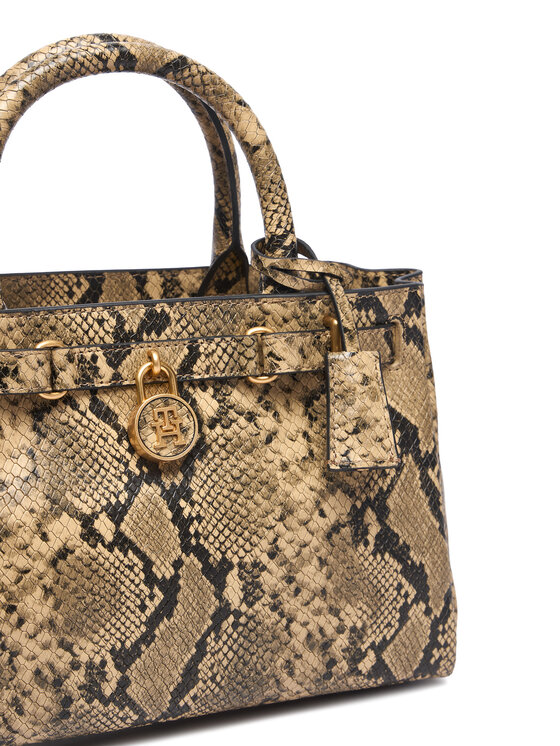 Tommy Hilfiger Tommy Hilfiger Τσάντα American Icon Mini Tote Snake AW0AW18818 Καφέ