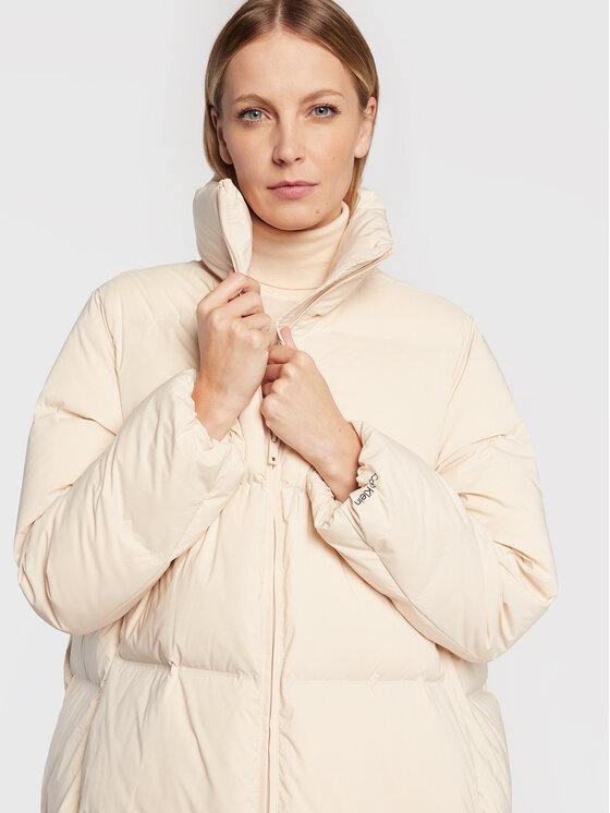 Calvin Klein Calvin Klein Пухено яке Seamless Lofty K20K204691 Екрю Regular Fit