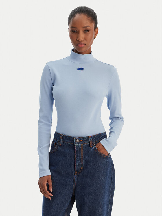 HUGO HUGO Rolák Easy 50525318 Světle modrá Slim Fit