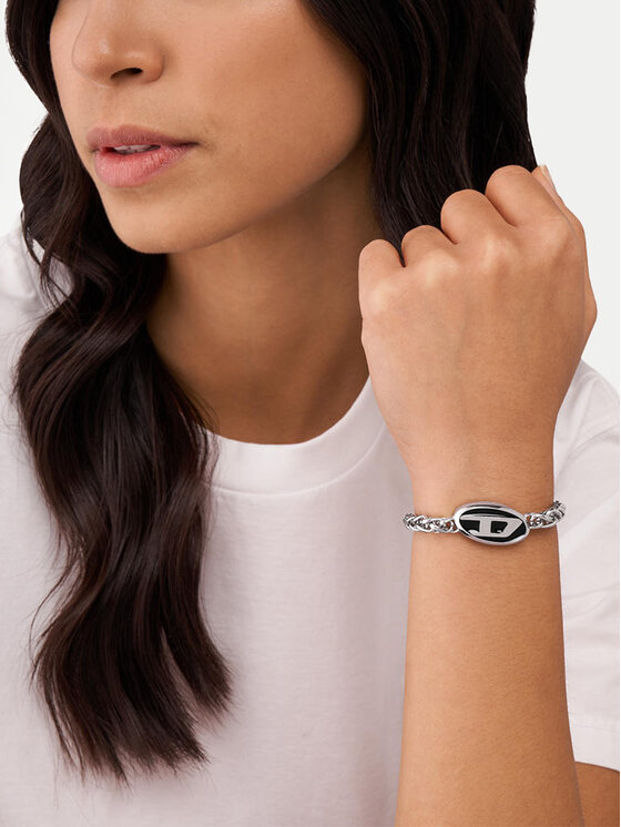 Diesel Diesel Bracciale Steel Font DX1469040 Argento
