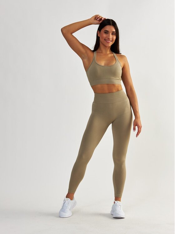 BeShaped BeShaped Legíny Modelujące - Gym Queen Khaki Shaping Fit