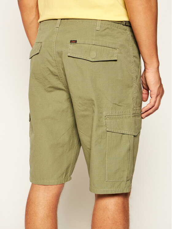 Lee Lee Szorty materiałowe Fatigue L73BCJ82 112120334 Zielony Relaxed Fit