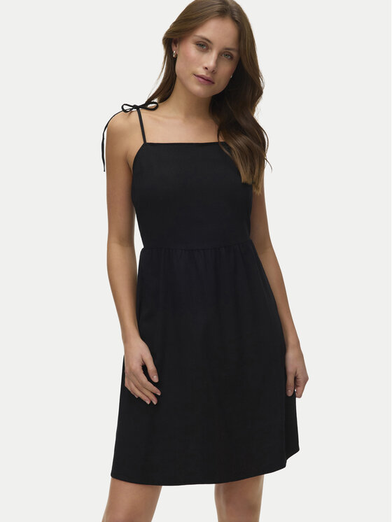 Vero Moda Vero Moda Sukienka letnia Mymilo 10340527 Czarny Regular Fit