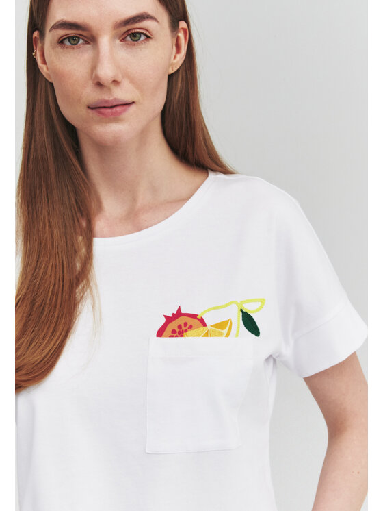 TATUUM TATUUM Tričko MONKI Biela Classic Fit