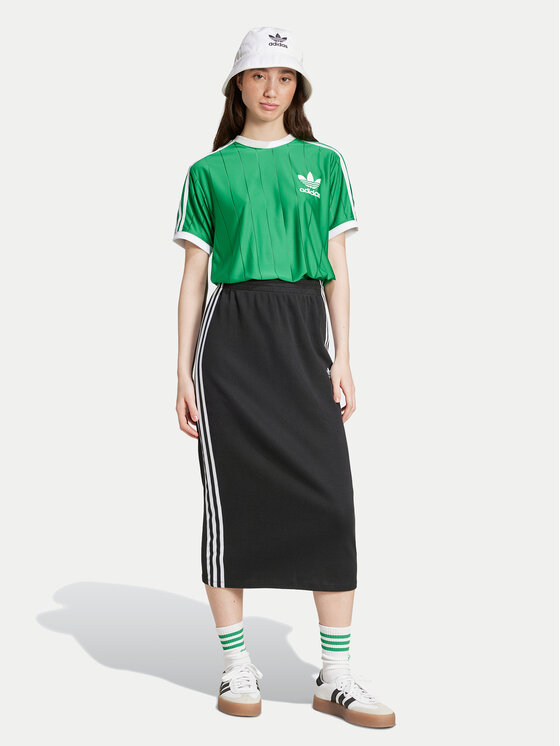 adidas adidas Футболка adicolor 3-Stripes IY7227 Зелений Loose Fit