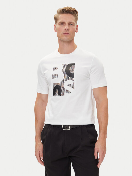 BOSS BOSS T-krekls H-Thompson 655 50543901 Balts Regular Fit