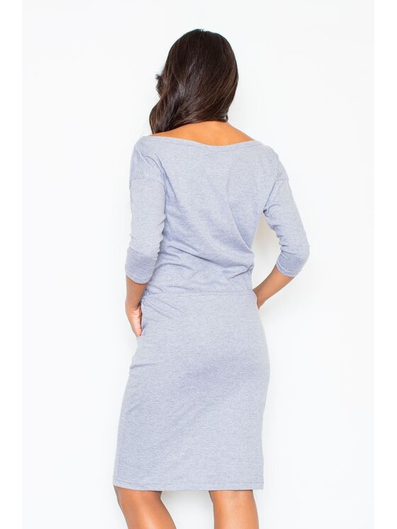 FIGL FIGL Sukienka M203 Szary Regular Fit
