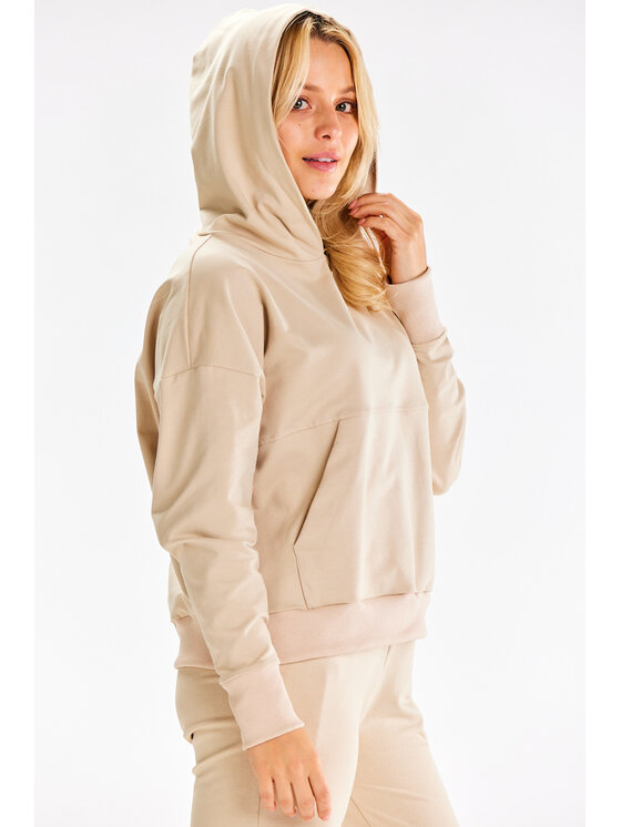 Infinite You Infinite You Mikina M318 Béžová Basic Fit