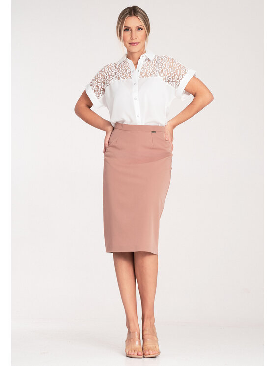 FIGL FIGL Blúzka M1073 Biela Regular Fit