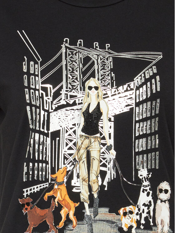 DKNY DKNY T-Shirt P4DHSWNA Μαύρο Regular Fit