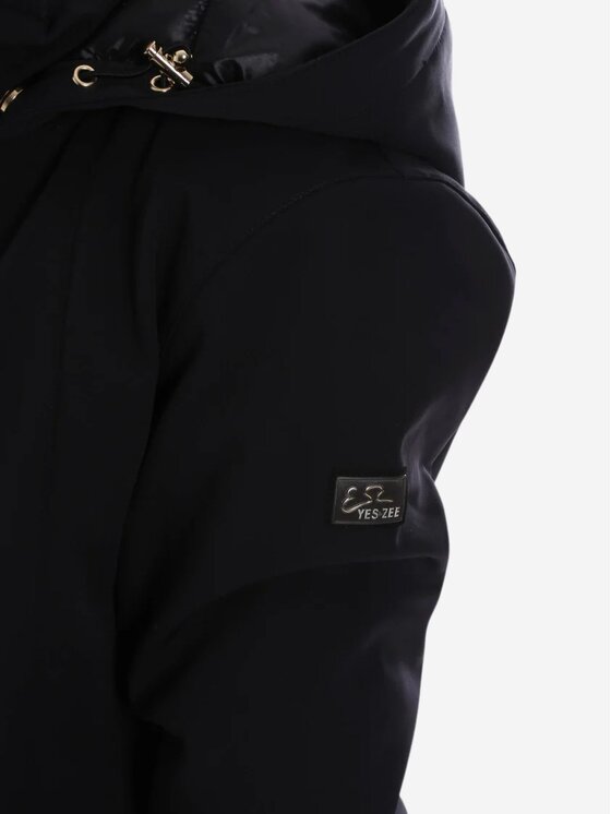 Yes Zee Yes Zee Giubbotto piumino Giubbino donna Nero Regular Fit