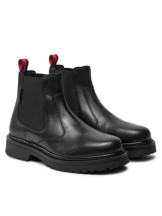 Tommy Jeans Tommy Jeans Kotníková obuv s elastickým prvkem EM0EM01469 Černá