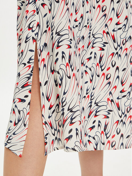Tommy Hilfiger Tommy Hilfiger Marškinių tipo suknelė WW0WW41904 Écru Relaxed Fit