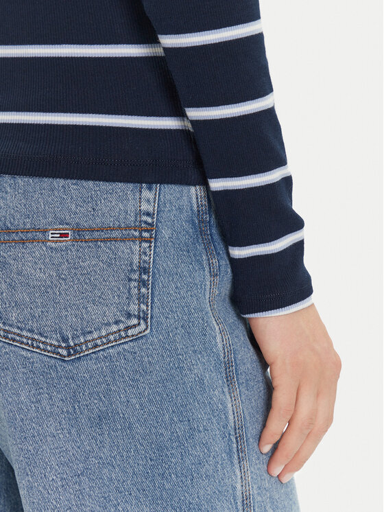 Tommy Jeans Tommy Jeans Majica Essential DW0DW17387 Tamnoplava Slim Fit