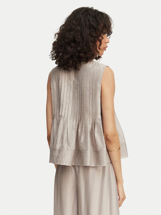 Eleh Eleh Bluzka SS260268 Beżowy Regular Fit