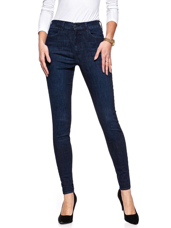Wrangler Wrangler Jeansy SUPER HIGH SKINNY Niebieski Skinny Fit