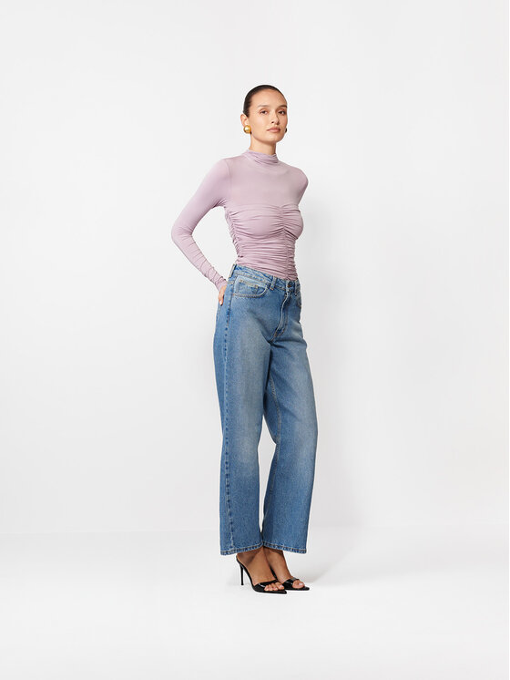 La Mania La Mania Bluzka SOLLA Fioletowy Basic Fit