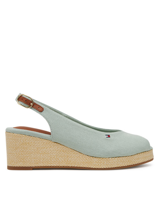 Tommy Hilfiger Tommy Hilfiger Espadrilles Flag Mid Wedge Espad Slingback FW0FW08595 Kék