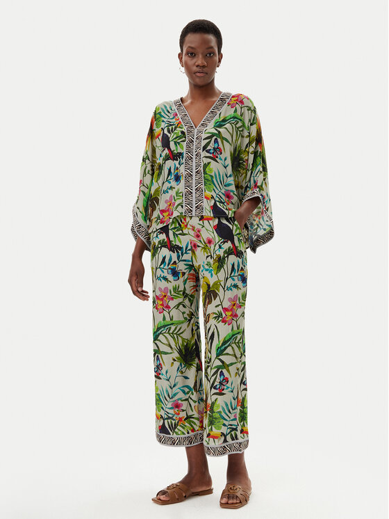 LOLA CASADEMUNT LOLA CASADEMUNT Hlače iz tkanine LS2514016 Pisana Relaxed Fit