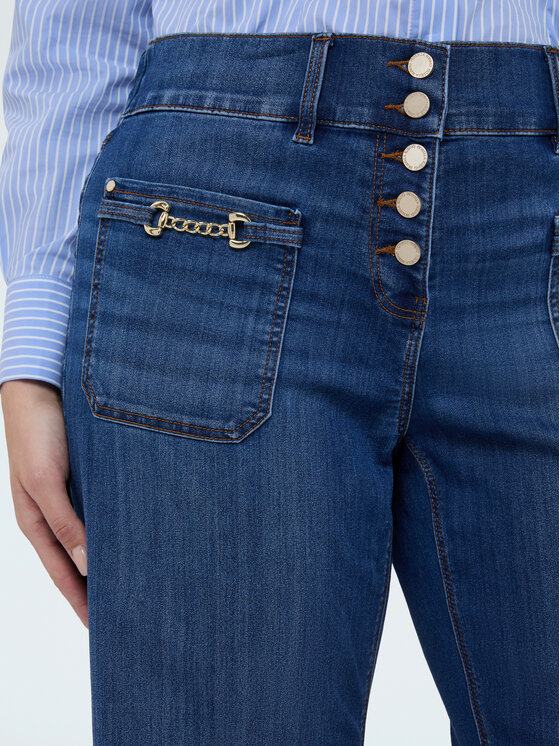 Fiorella Rubino Fiorella Rubino Jeansy P459T005148N024 Niebieski Cropp Fit