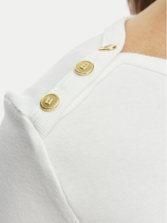Tommy Hilfiger Tommy Hilfiger Marškinėliai WW0WW49250 Écru Slim Fit