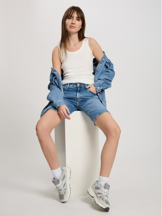 Cross Jeans Cross Jeans Szorty jeansowe P 528-012 Niebieski