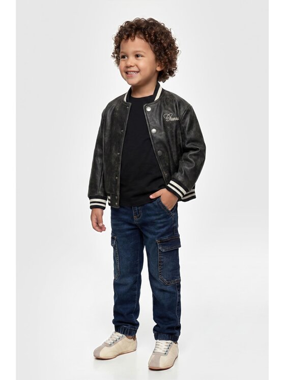 Guess Kids Guess Kids Μπουφάν μεταβατικό 183753 Μαύρο Classic Fit