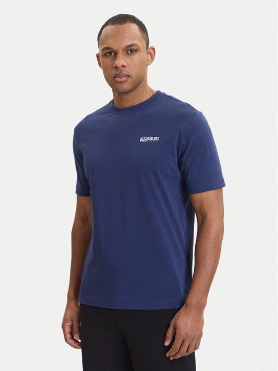 Napapijri Napapijri Тишърт S-Flint NP0A4FZZ Тъмносин Regular Fit