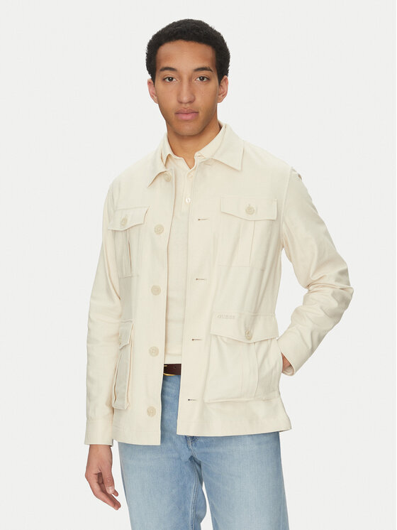 Férfi Átmeneti kabát Guess, Méret: S, Bézs, M5GL31 WH791