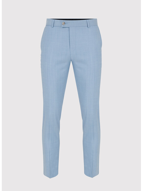 Pako Lorente Pako Lorente Spodnie garniturowe P24SP-6G-011 Błękitny Slim Fit