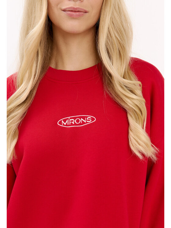 Mirons Mirons Bluza soft Czerwony Oversize