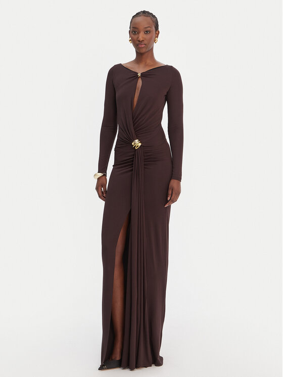Elisabetta Franchi Elisabetta Franchi Rochie de seară AB-R146-1E2-V750 Maro Regular Fit