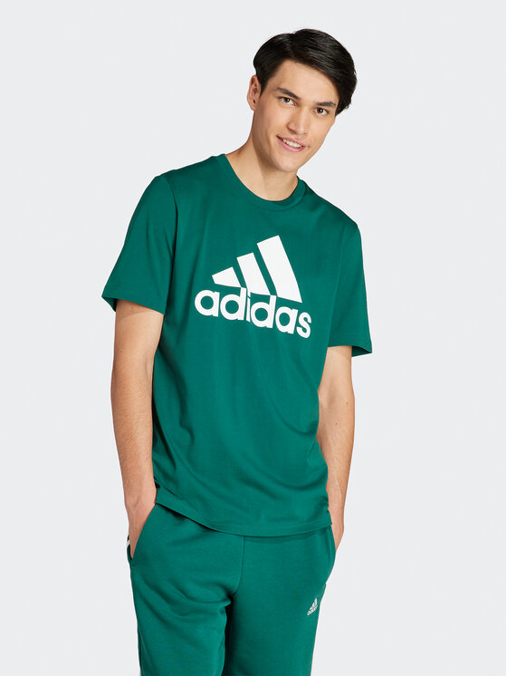 adidas T-krekls Essentials IS1300 Zaļš Regular Fit