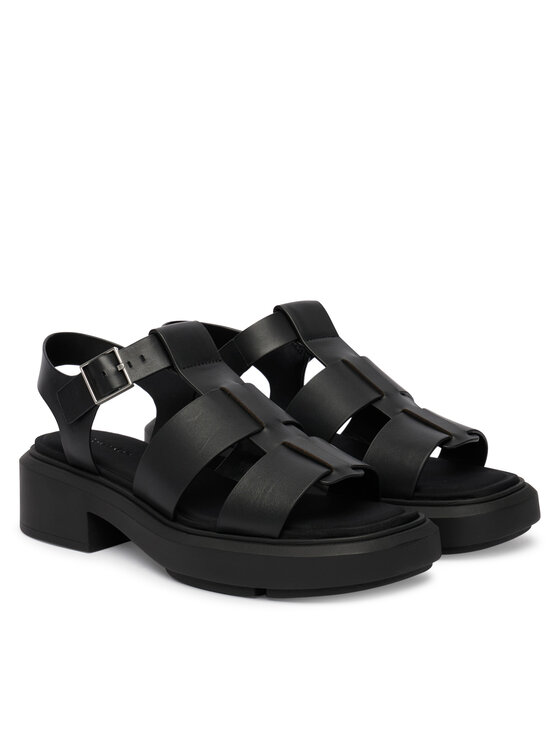Calvin Klein Calvin Klein Sandały Chunky Sandal Fisherm Lth HW0HW02904 Czarny