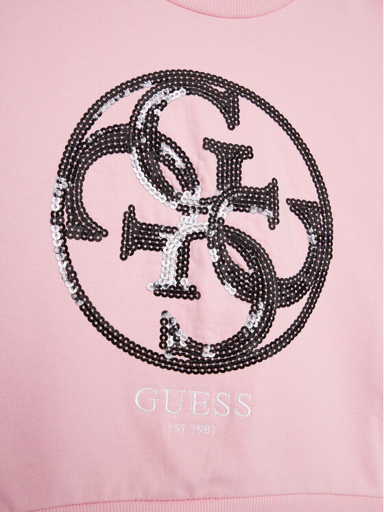 Guess Guess Bluza J5RQ02 KAD74 Różowy Regular Fit