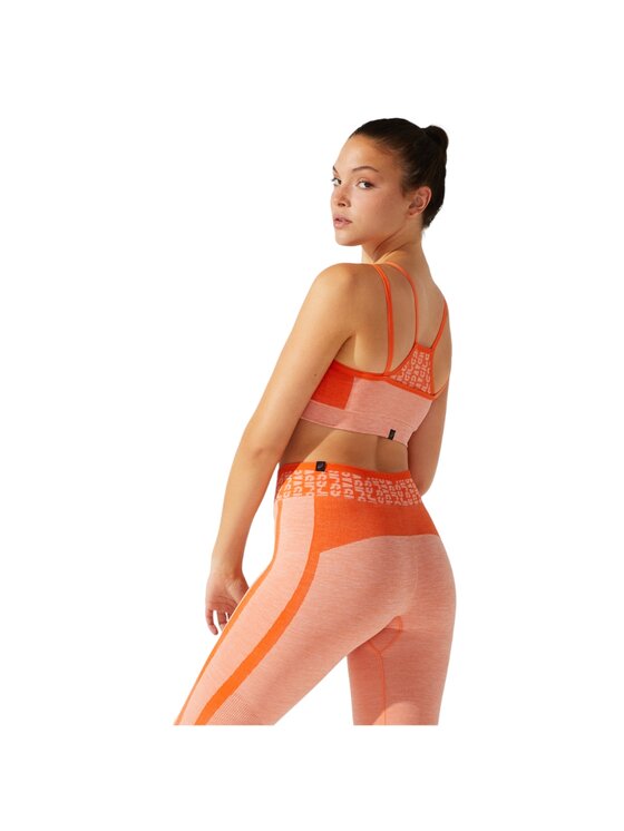 Asics Asics Biustonosz sportowy Asics Cropped Logo Seamless Bra Pomarańczowy