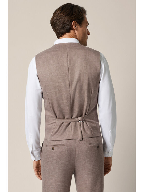 Lancerto Lancerto Kamizelka garniturowa Etro BL073126000005 Brązowy Slim Fit