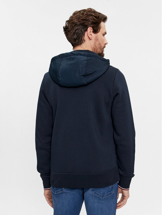 Tommy Hilfiger Tommy Hilfiger Pulóver Mix Media MW0MW34253 Sötétkék Regular Fit
