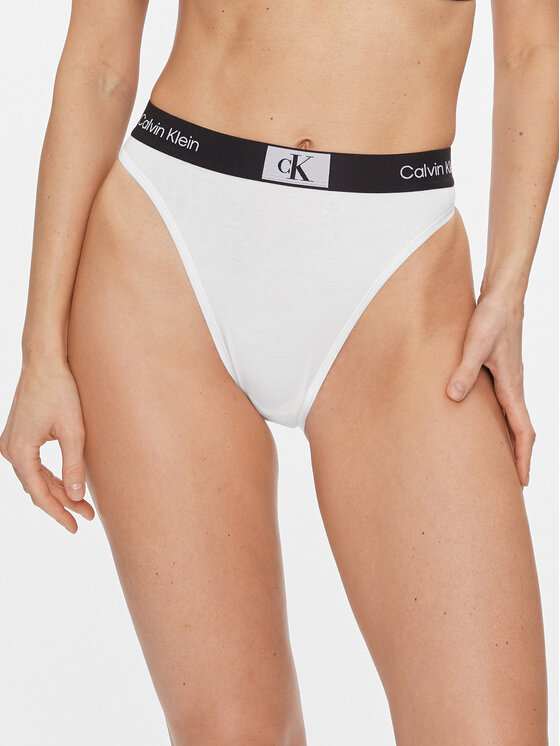 Calvin Klein Underwear Braziljske Spodnje Hlačke High Waist Brazilian 000QF7223E Bela