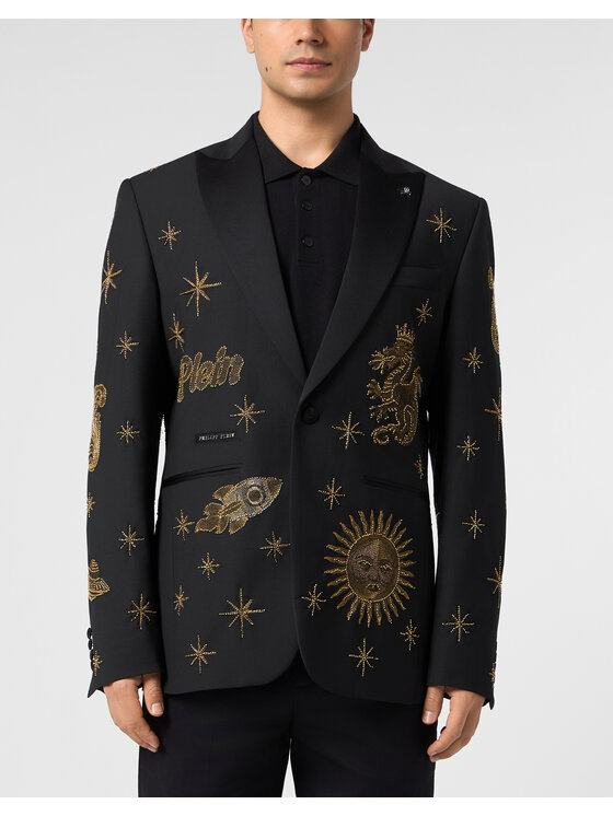PHILIPP PLEIN PHILIPP PLEIN Marynarka 31275 Czarny Regular Fit