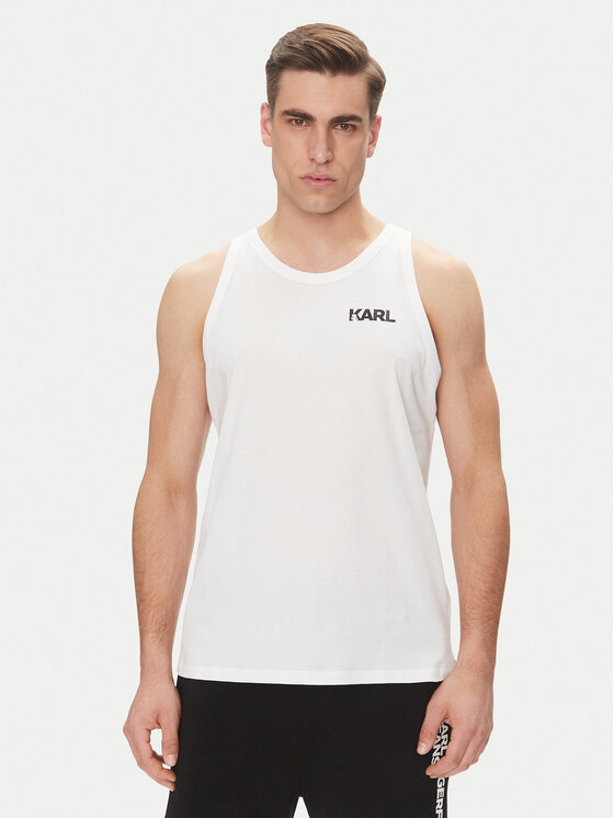 KARL LAGERFELD KARL LAGERFELD Tank top A1M46069 Bijela Regular Fit