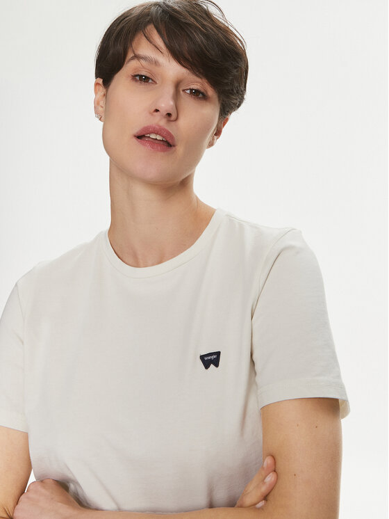 Wrangler Wrangler Тишърт 112350191 Екрю Regular Fit