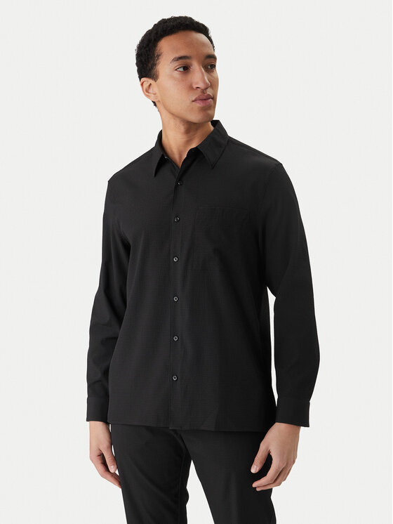 Calvin Klein Cămașă LV04LF108G Negru Classic Fit