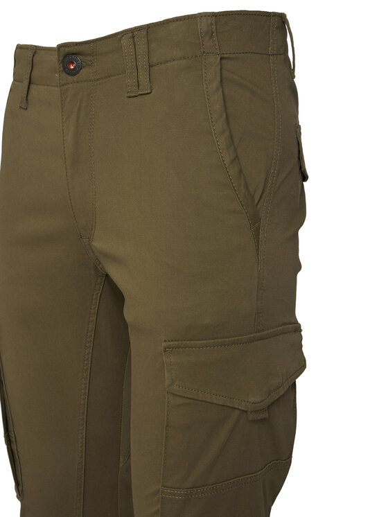 Jack & Jones Jack & Jones Bavlnené nohavice Paul Flake 12141844 Zelená Tapered Fit